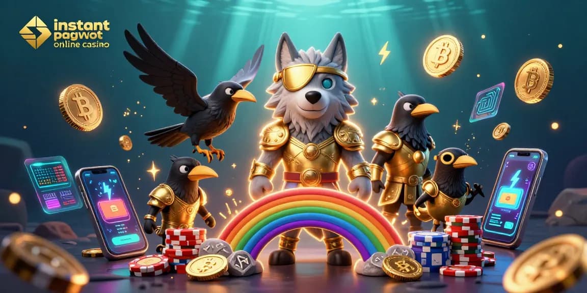 Experience the thrill of instant payout online casino Australia with this vibrant 3D illustration.