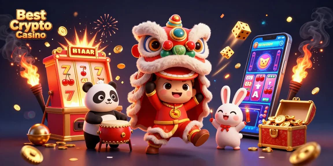 Experience the excitement of the Best Crypto Casino with vibrant characters and dynamic gambling elements.