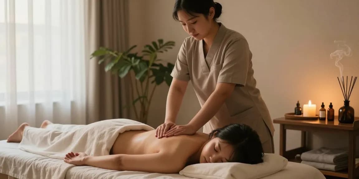 Revitalizing massage therapy session highlighting 부평출장안마 in a serene spa setting with ambient lighting.
