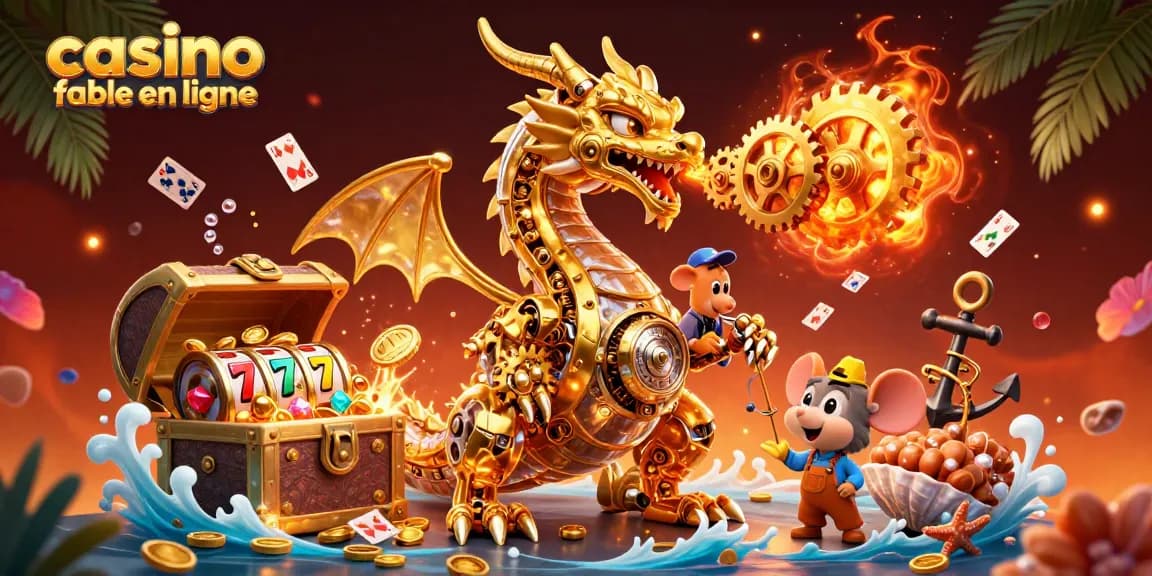 Slot et dragon mécanisé en action sur un casino fiable en ligne, jouez dès maintenant !