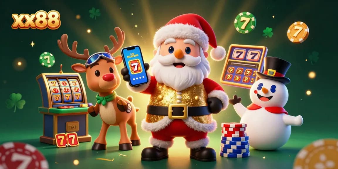 Join the excitement at xx88 with cartoon characters showcasing vibrant casino jackpots and game elements.