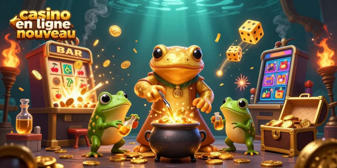 Profitez du nouveau casino en ligne nouveau avec un alchimiste transformant des métaux en pièces d'or.