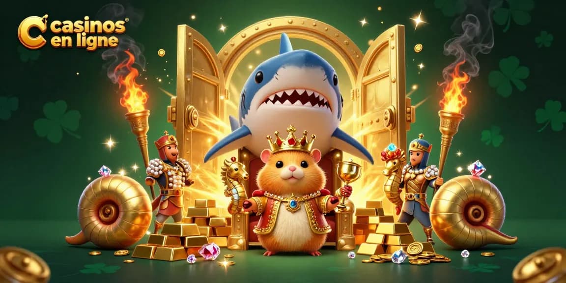 Profitez des casinos en ligne avec ce roi hamster, gardes hippocampes et trésors