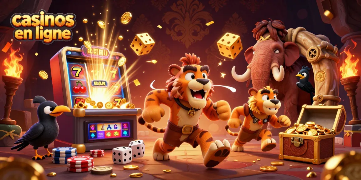 Gagnez gros avec les casinos en ligne grâce à cette illustration animée captivante.