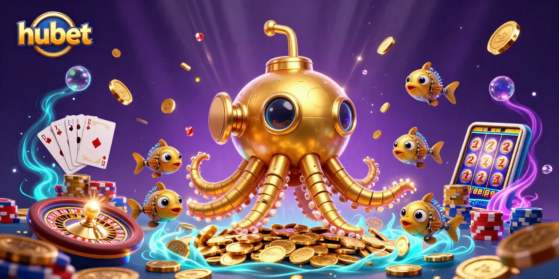 Experience thrilling gameplay at hubet with a dynamic scene of casino excitement and winnings.