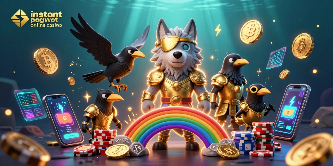 Experience the thrill of instant payout online casino Australia with this vibrant 3D illustration.