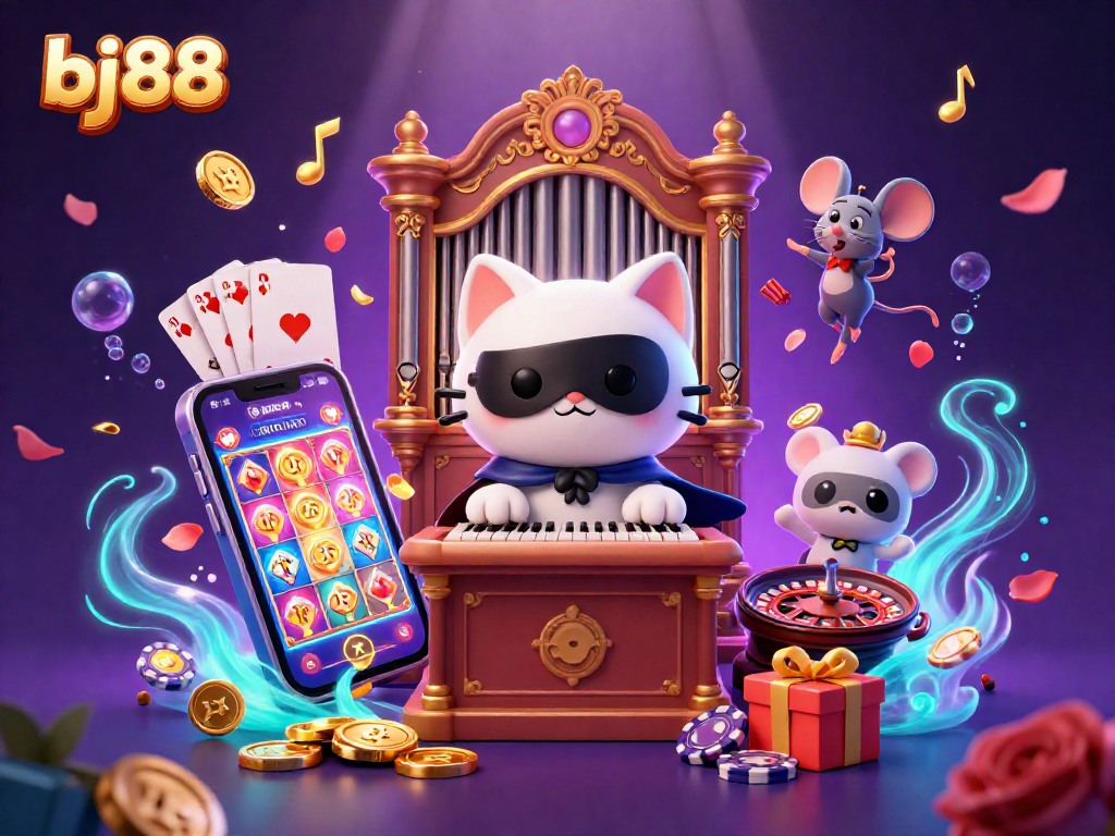 Engage with bj88's lively casino scene filled with 3D characters, vibrant games, and enchanting visual effects.