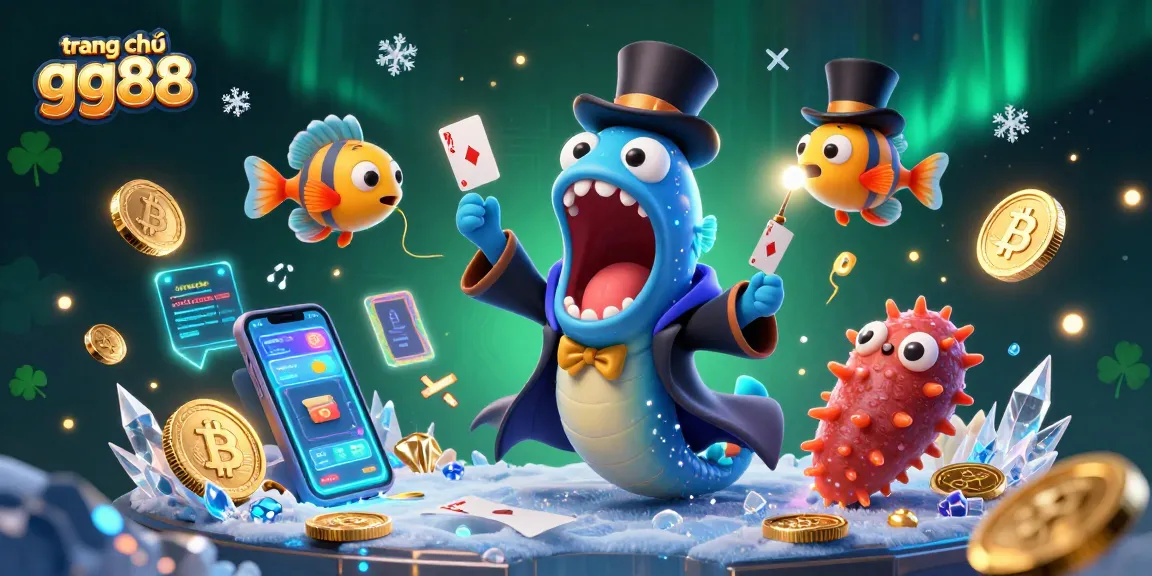 Experience the thrill of trang chủ gg88 with a magical underwater casino scene featuring vibrant characters and games.