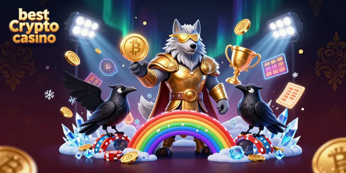Gagnez avec le meilleur crypto casino grâce à une illustration riche en éléments de jeu captivants.