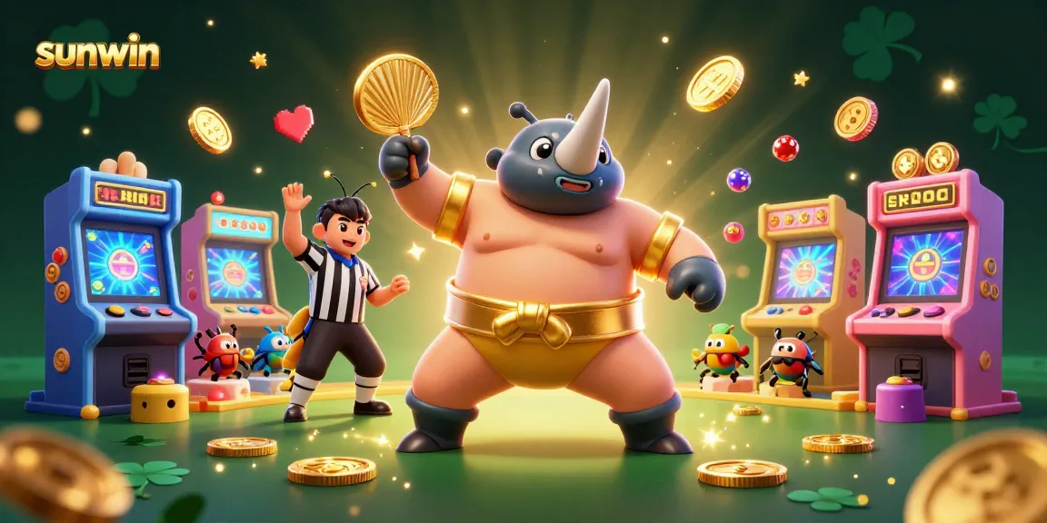 Experience thrilling gameplay at sunwin as the sumo beetle champion powers up the casino scene.
