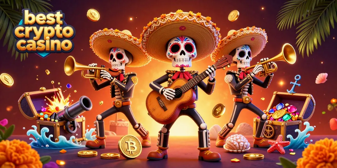 Le meilleur casino crypto attire avec des cartes flottantes et des pièces d'or scintillantes.