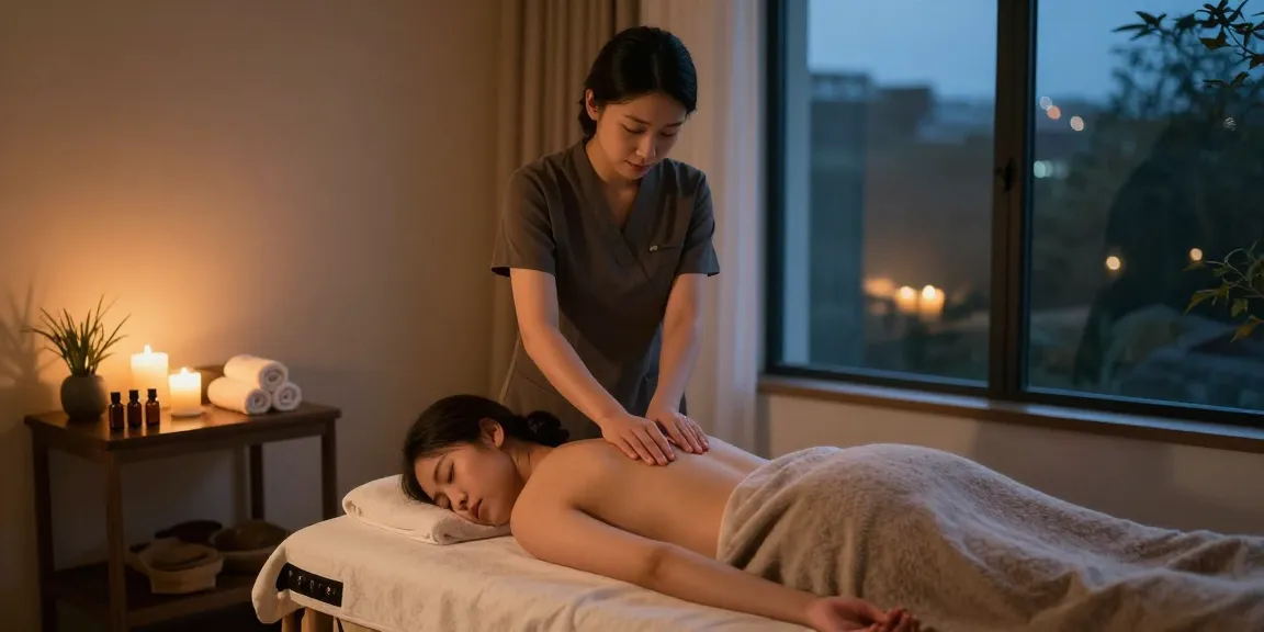 Premium 잠실출장마사지 experience in a serene atmosphere with a professional therapist.