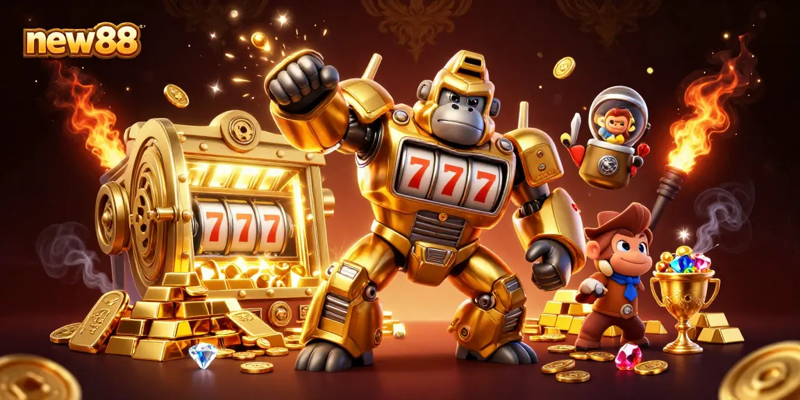 Experience the thrill of winning with new88, featuring dynamic slot elements and vibrant treasures.