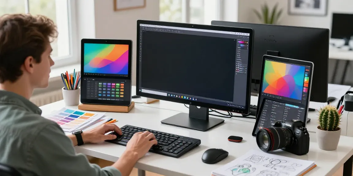 Learn how to use an AI website image generator in a vibrant workspace design.