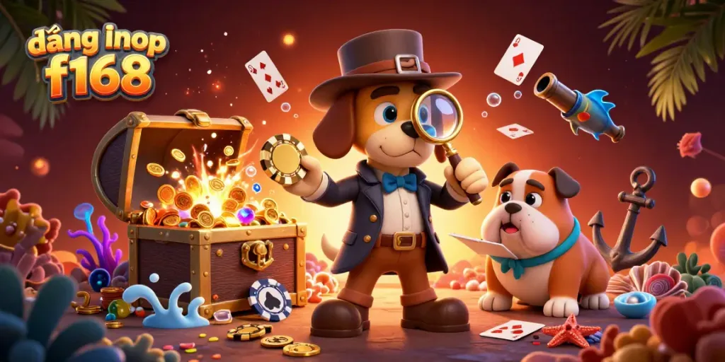 Engage with exciting gameplay at đăng nhập f168 featuring cartoon detectives uncovering treasures.