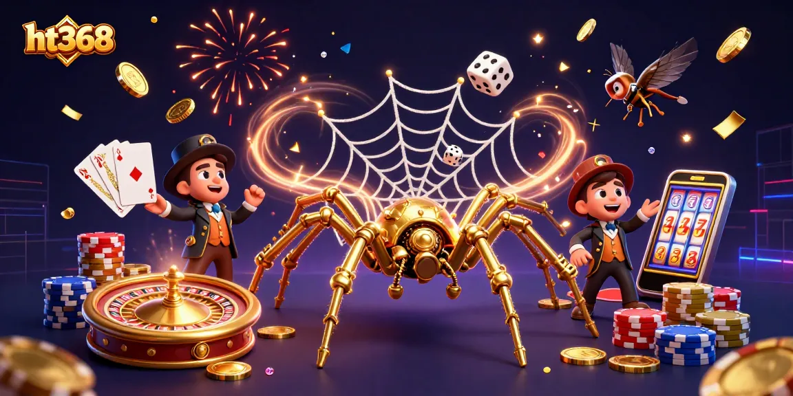 Spin the reels with ht368's thrilling games featuring a golden spider and fly gentleman!