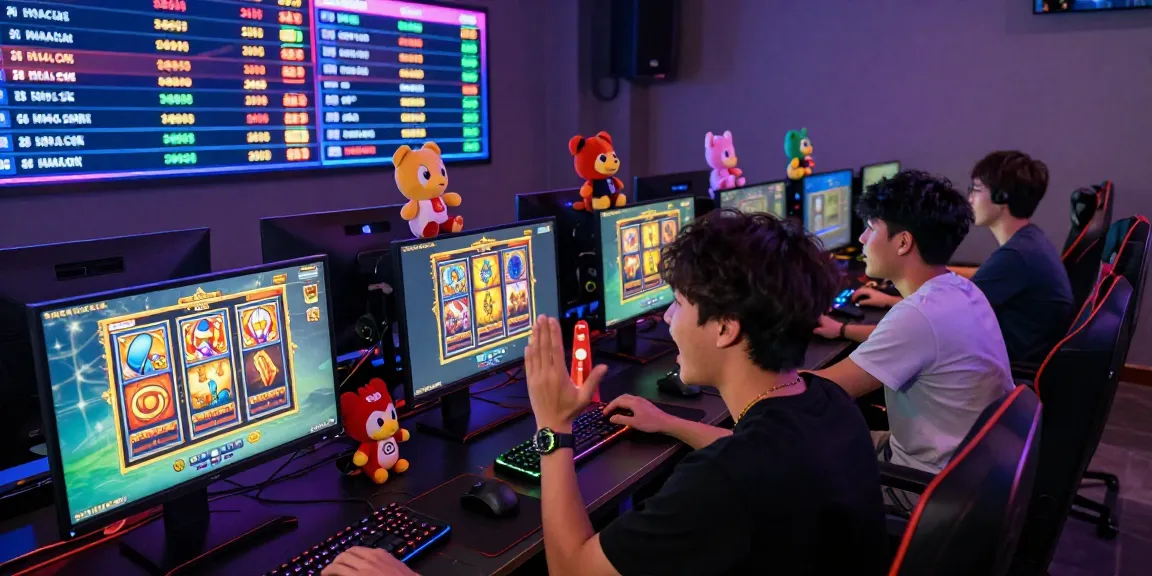 Exciting online gaming atmosphere showcasing players enjoying slot gacor games with vibrant visuals and celebratory moments.