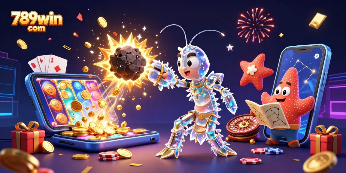 Experience thrilling wins with 789win com in this vibrant casino scene featuring exciting games and joyful celebration.