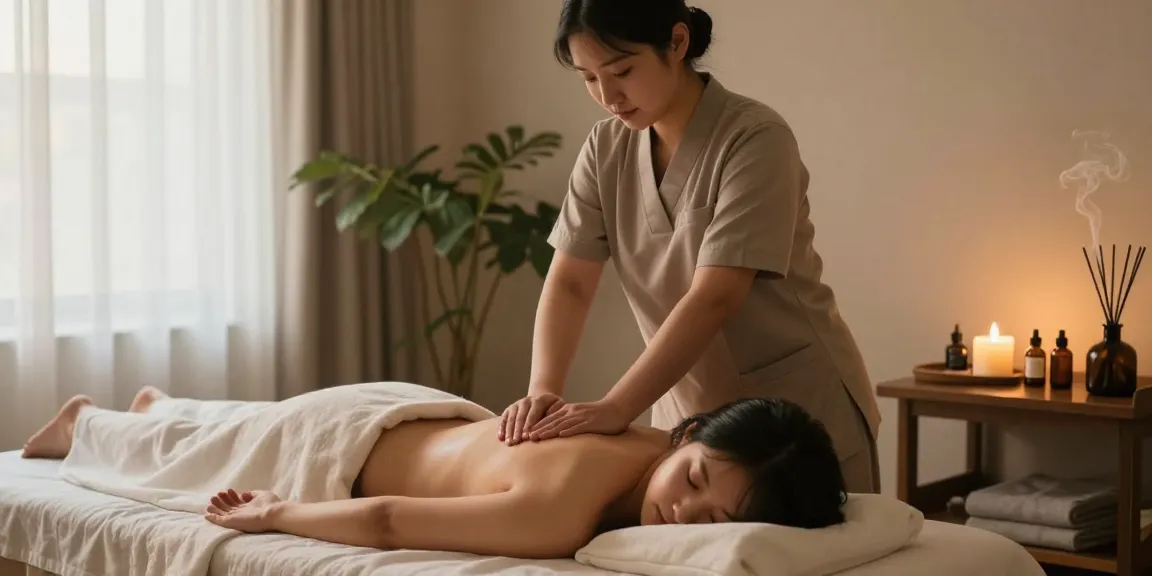 Revitalizing massage therapy session highlighting 부평출장안마 in a serene spa setting with ambient lighting.