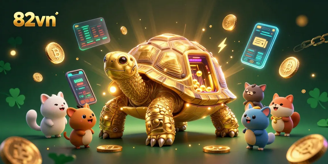 Engage with exciting 82vn casino games in this vibrant illustration featuring dynamic elements and rich visuals.