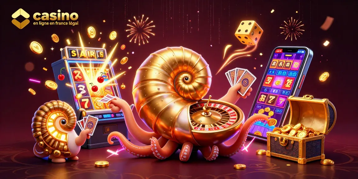 Jouez au casino en ligne en France légal avec des machines à sous et des jeux de cartes scintillants.