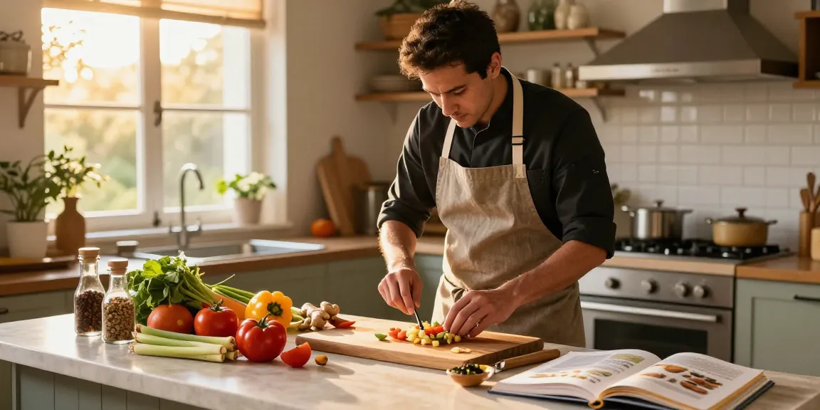 Chef preparing a ginger-infused dish in a kitchen while showcasing สล็อต benefits of fresh ingredients.