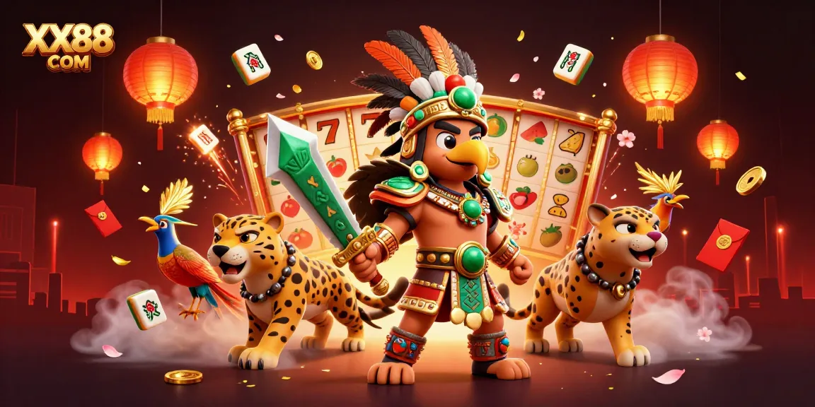 Engage with thrilling slots and jackpots at XX88 COM, featuring vibrant gaming elements and dynamic action.