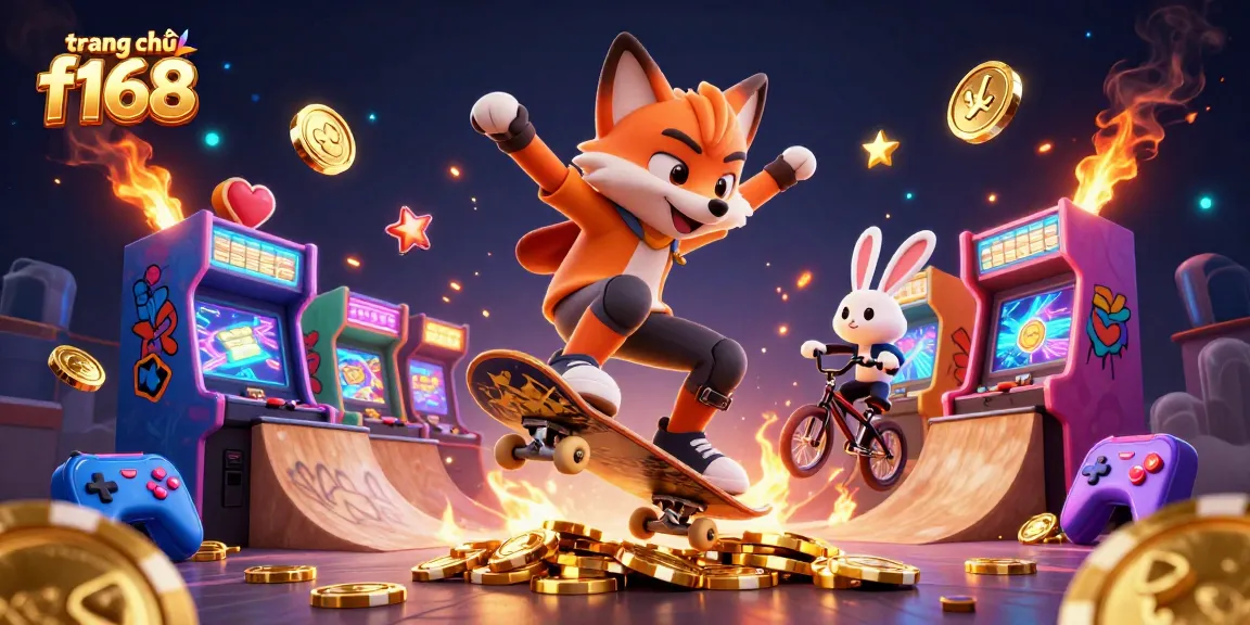 Engage in action at trang chủ f168 with vibrant gaming characters flipping over golden chips.
