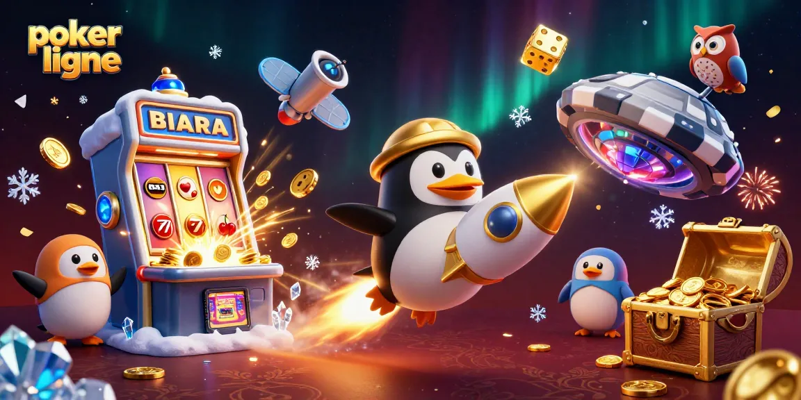Découvrez les joyaux du poker ligne avec le pingouin doré et la roulette étincelante.