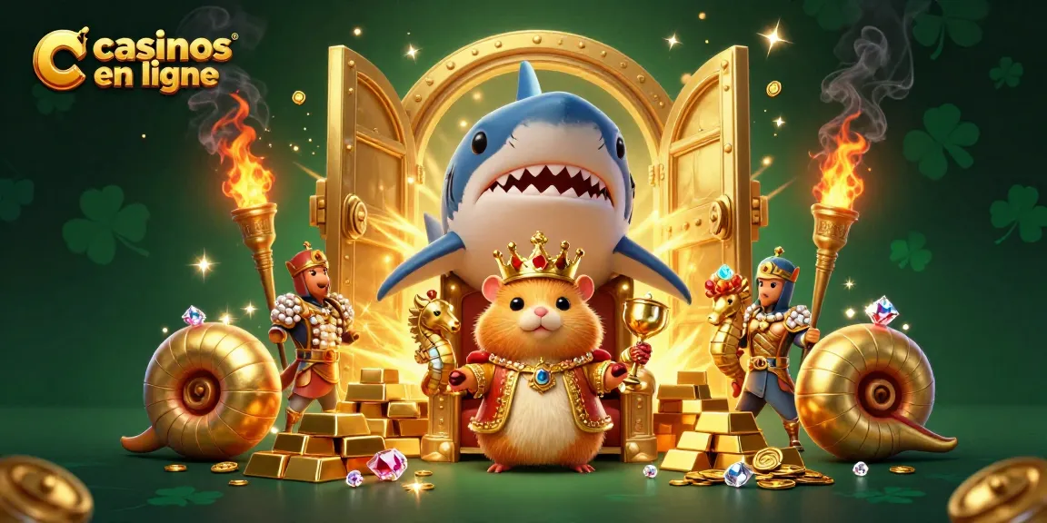 Profitez des casinos en ligne avec ce roi hamster, gardes hippocampes et trésors
