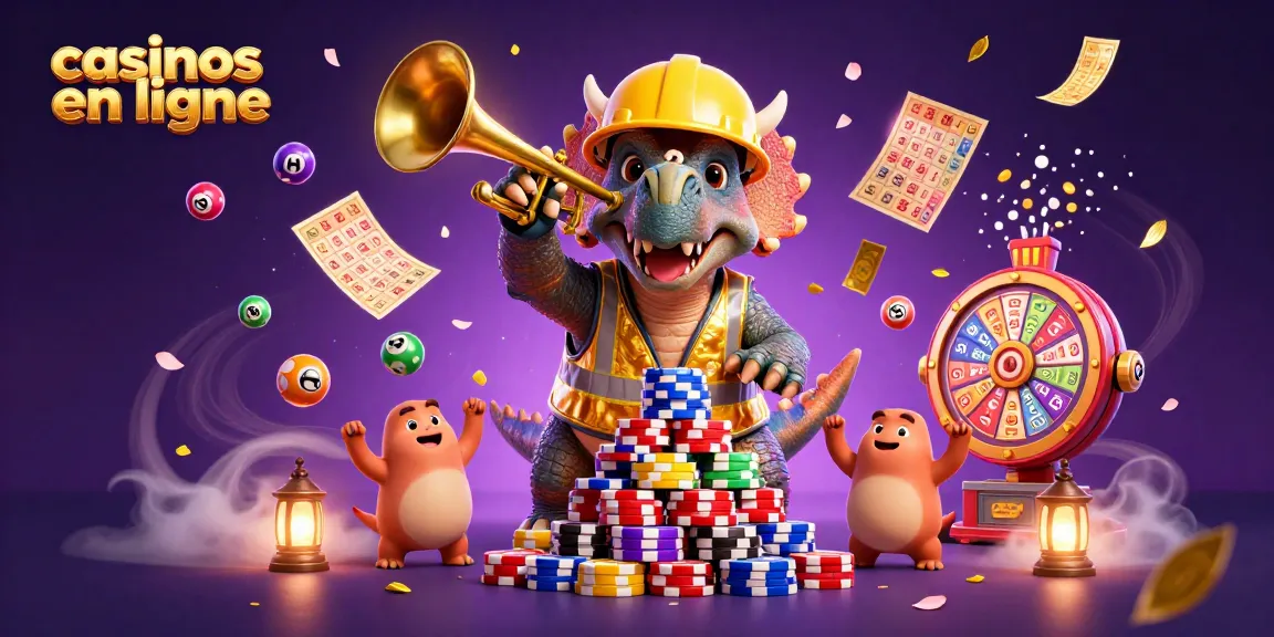 Profitez des casinos en ligne avec un triceratops et une célébration colorée de jeux!