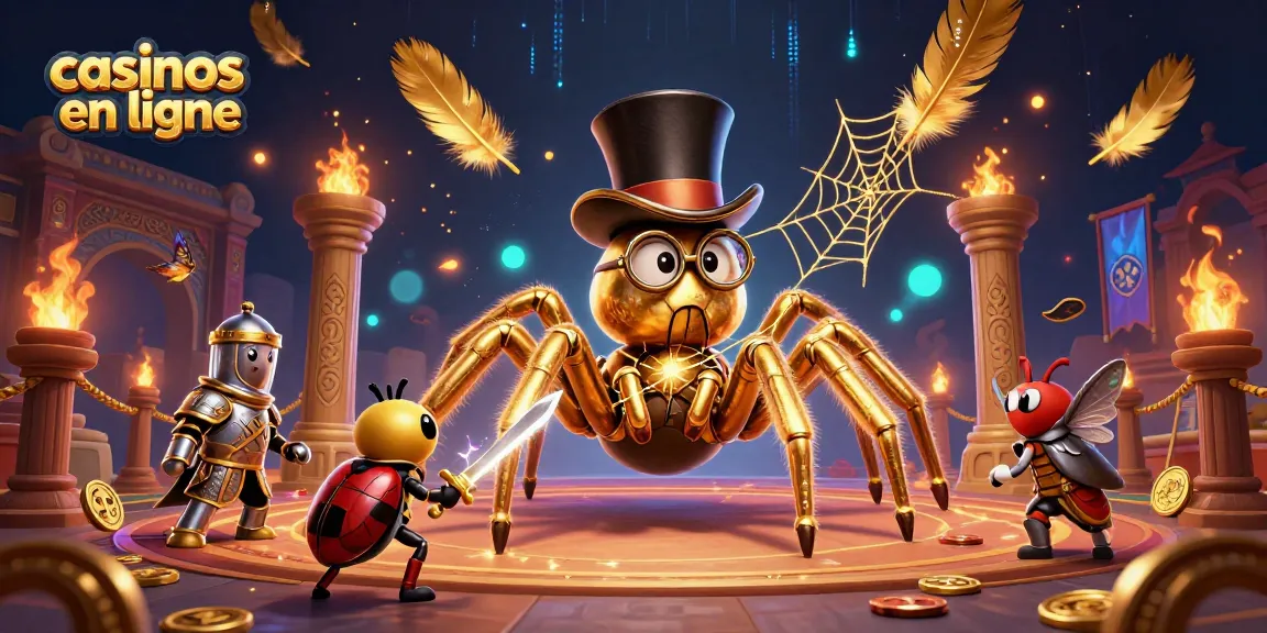 Gagnez aux casinos en ligne avec des personnages animés captivants dans une illustration 3D.
