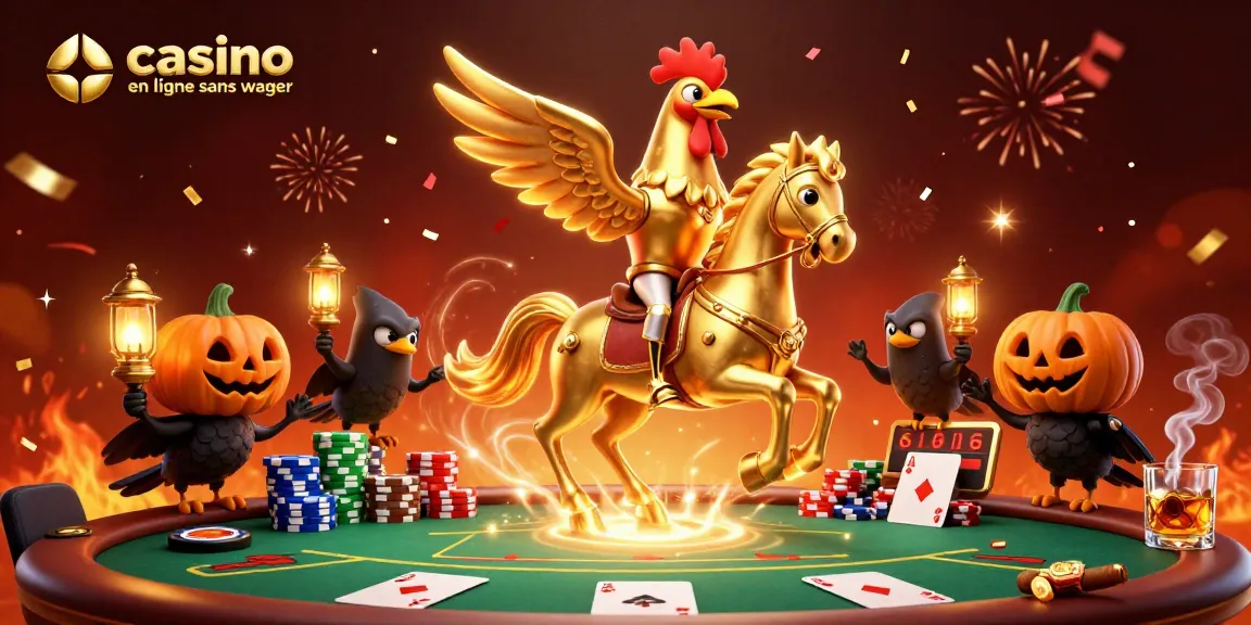 Plongez dans l'univers du casino en ligne sans wager avec cette illustration captivante de jeu.