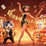 Players enjoy hitclubs with a dynamic celebration of slots, vibrant characters, and festive elements.
