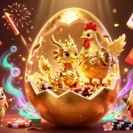 Experience thrilling wins playing at rr88pet with vibrant casino-themed artwork featuring a golden dragon and chips.