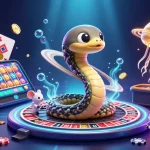Bet on GK88 with an energetic cosmic casino scene featuring a Jupiter-sized jellyfish as the dealer.