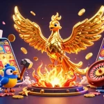 Jouez au poker en ligne avec une illustration dynamique de jeux de casino colorés et captivants.