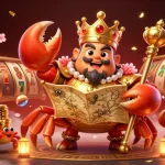 Des jeux de casinos en ligne avec des machines à sous et un empereur crabe doré captivant la scène.