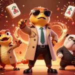 Experience the excitement of xn88 with playful raptors and festive gambling elements in a vibrant casino scene.