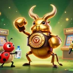 Experience the thrill of judi slot online with vibrant characters and casino elements in action.