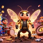 Experience thrilling wins at sun win with a lively 3D casino scene featuring animated characters and vibrant gaming elements.