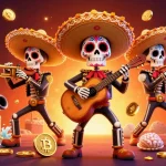 Le meilleur casino crypto attire avec des cartes flottantes et des pièces d'or scintillantes.