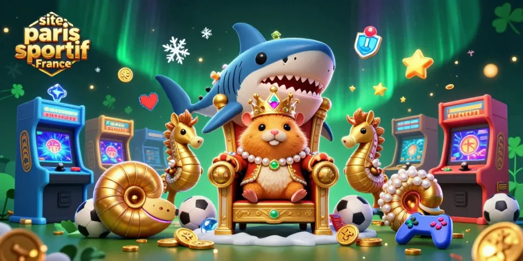 Pariez sur le site paris sportif France tout en admirant une scène royale avec des personnages animés.