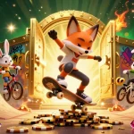Experience thrilling gameplay at Red88 with a vibrant 3D casino atmosphere featuring iconic characters and treasures.