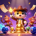 Experience the excitement of fortune at bl555 with a 3D scene filled with vibrant casino elements and adventure!